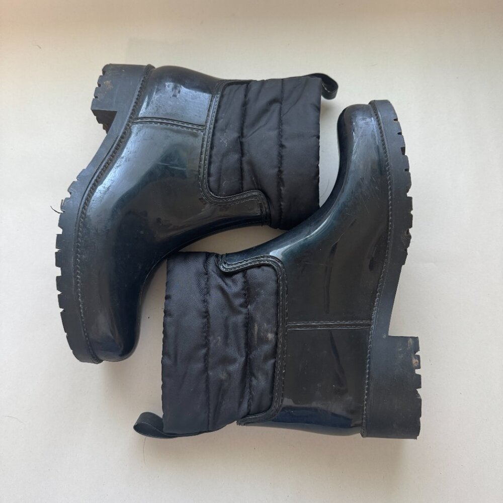 Charter Club Trudyy Rain Boots Women's Size 8 Black Block Heel Winter Shoes - Picture 4 of 7